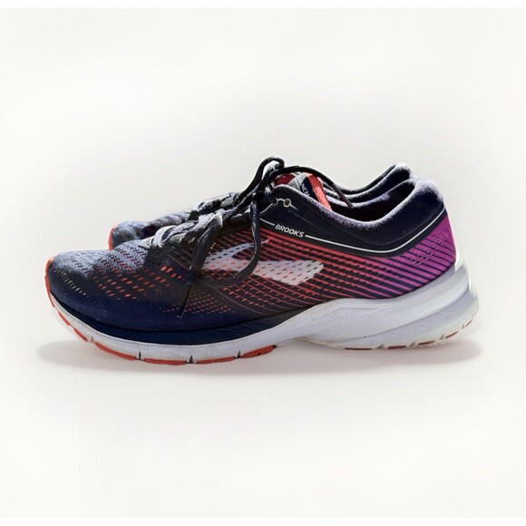 Brooks Launch 5 Women's Running Shoes Blue Coral Purple Low Top Size 10 Medium B - Picture 6 of 11